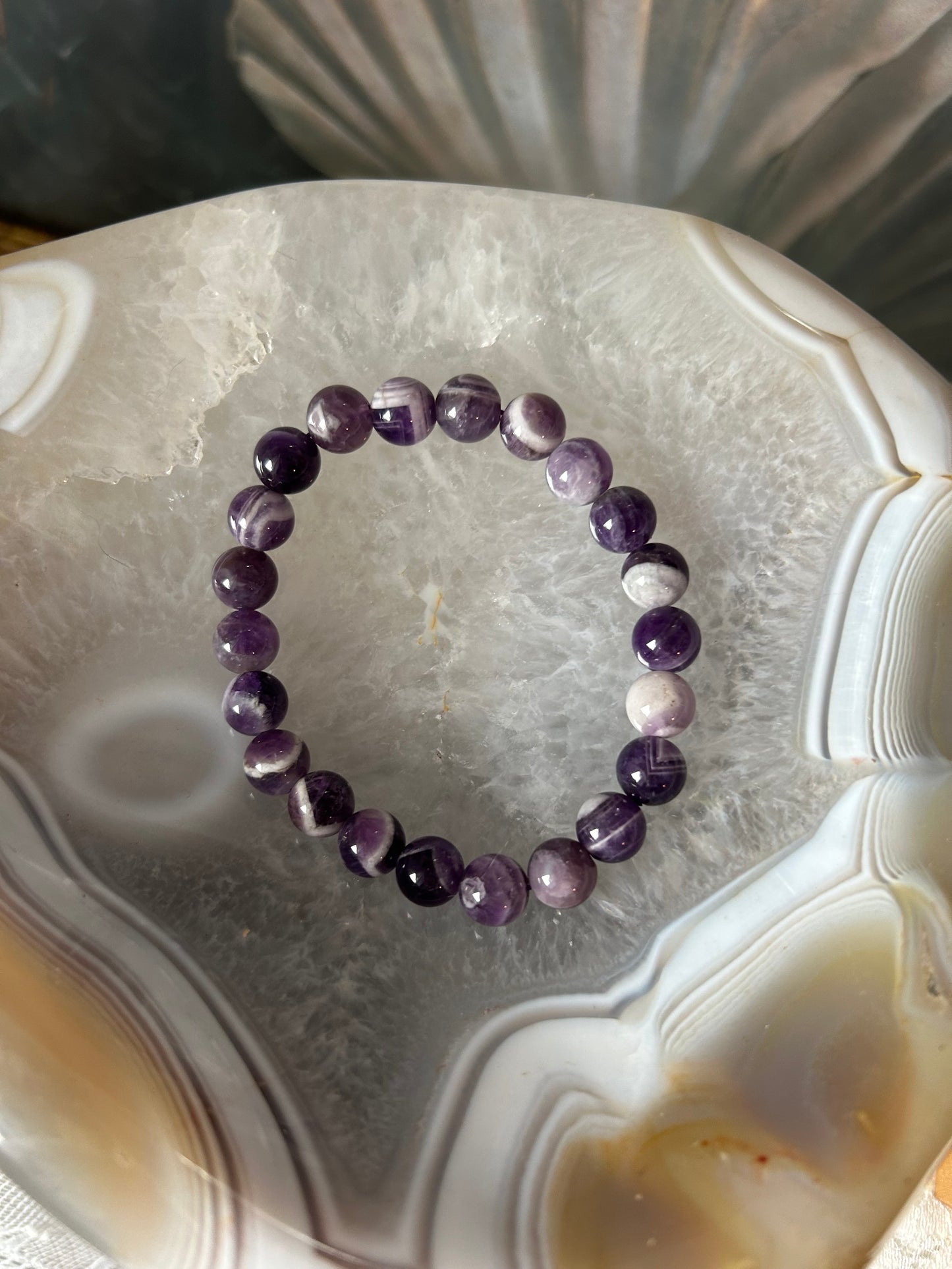 Chevron Amethyst Bracelet