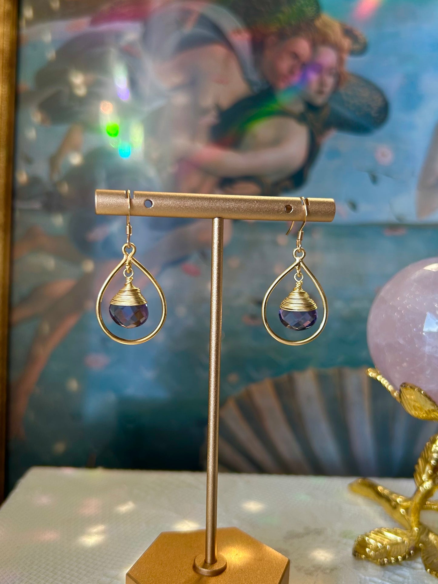Gia Amethyst Earrings