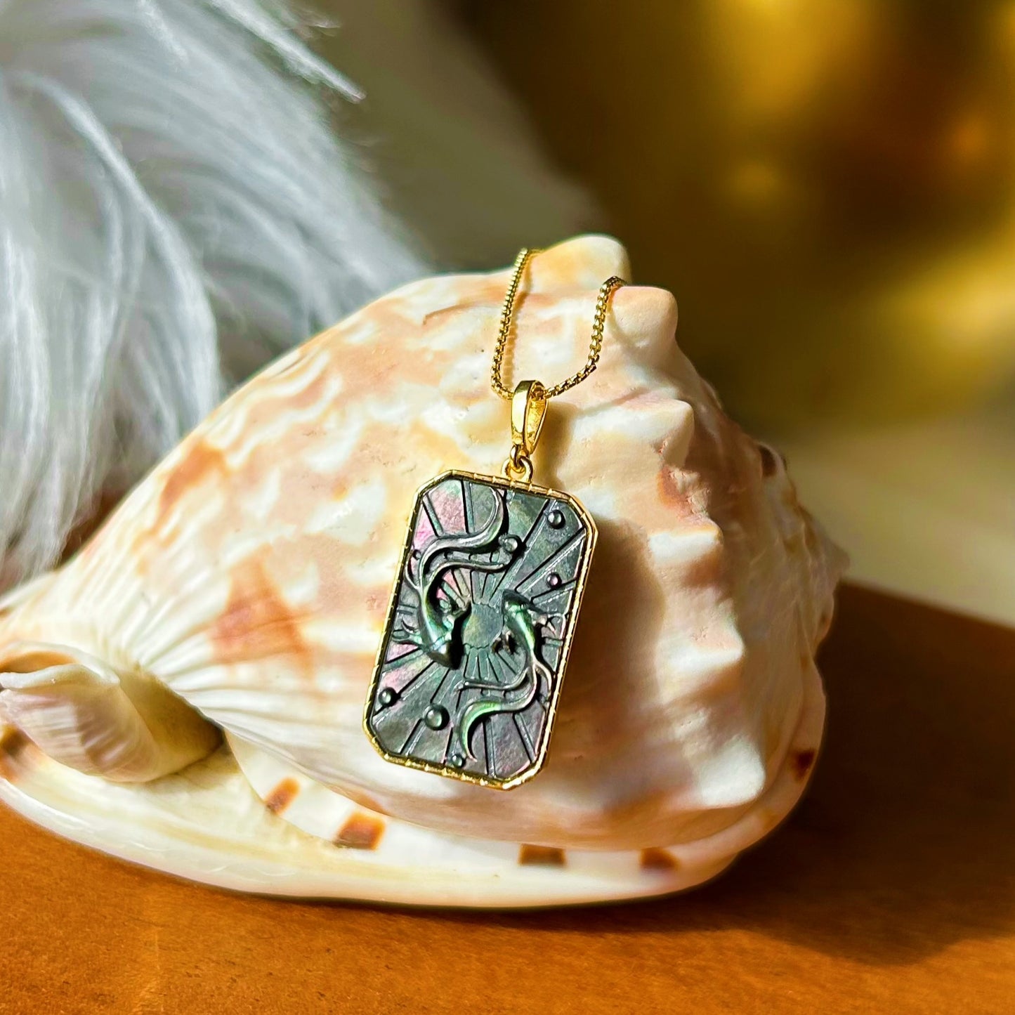 Twin Koi Fish Amulet Necklace