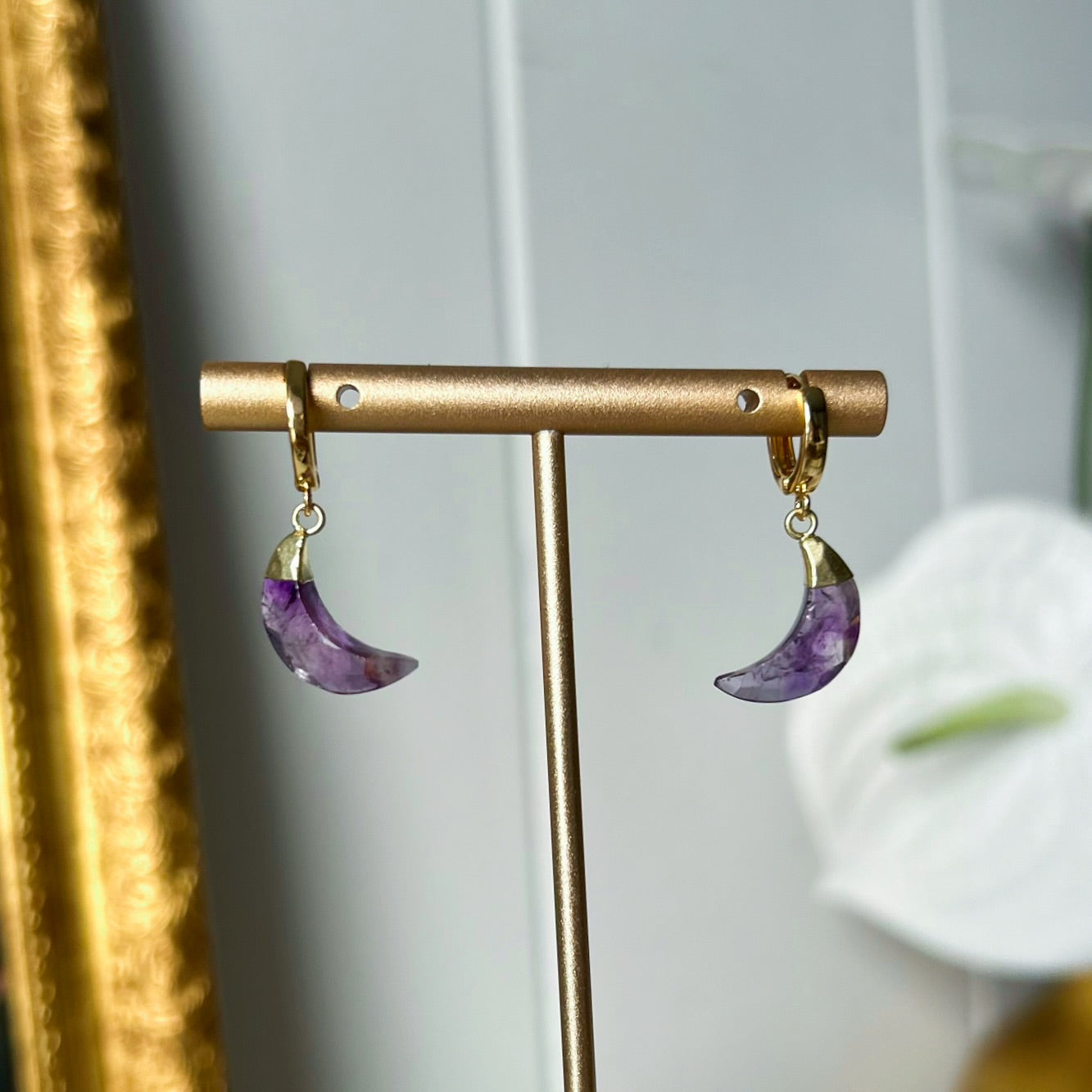 River Amethyst Huggies