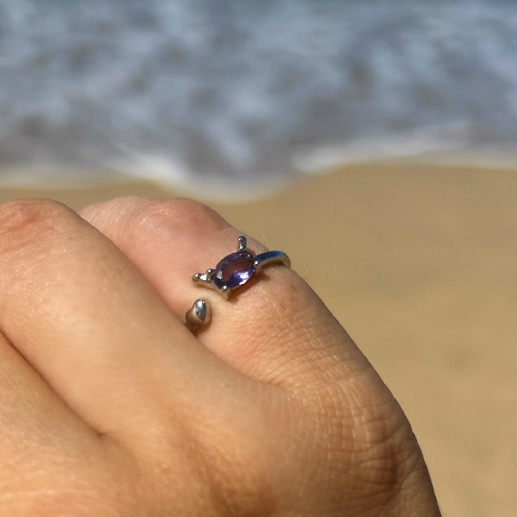 Kuromi Amethyst Ring