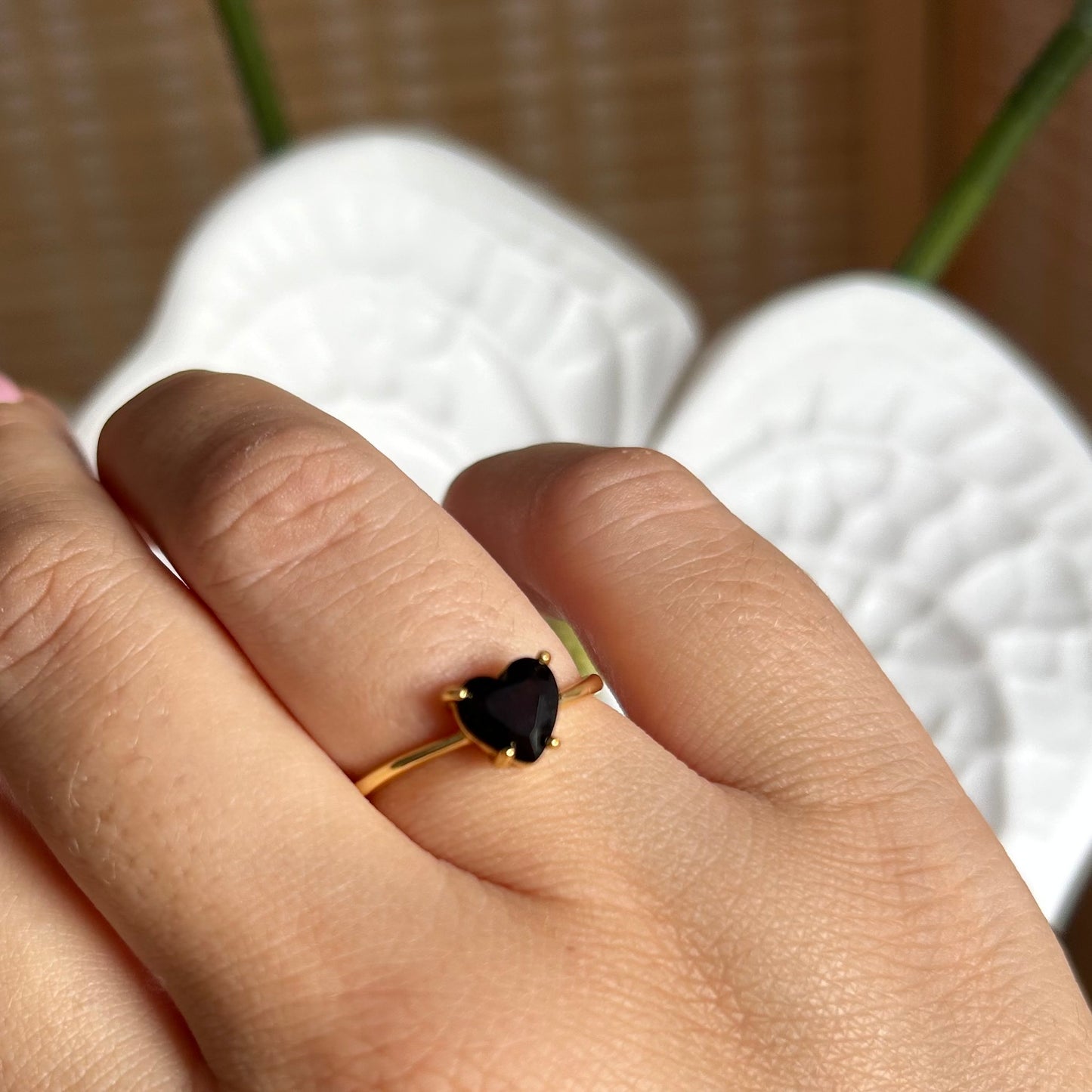 Smokey Quartz Heart Ring