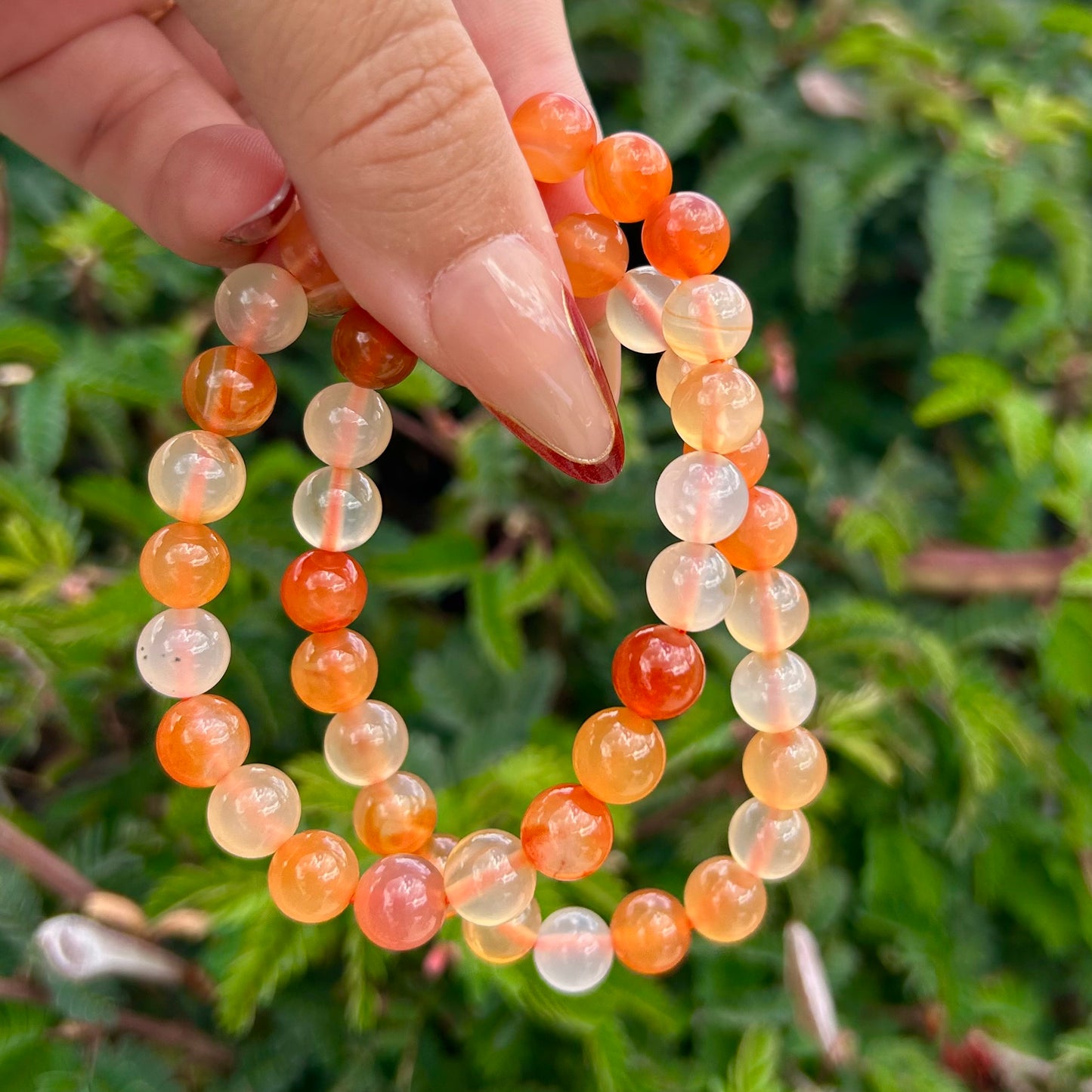 Carnelian Stretchy Crystal Bracelet