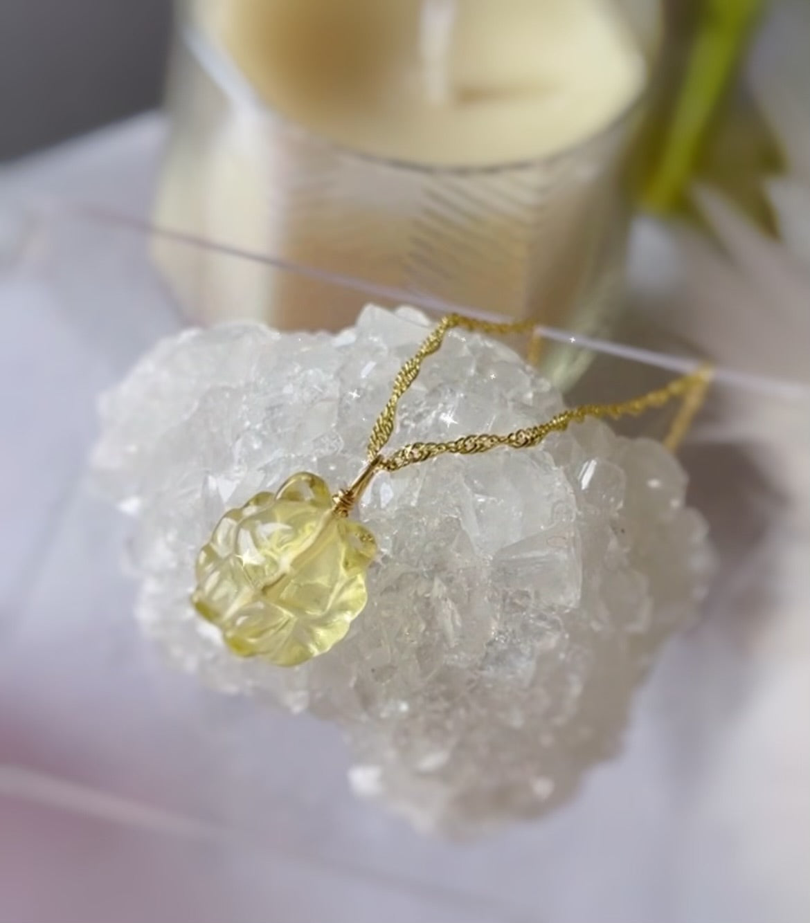 Citrine Kitsune Necklace