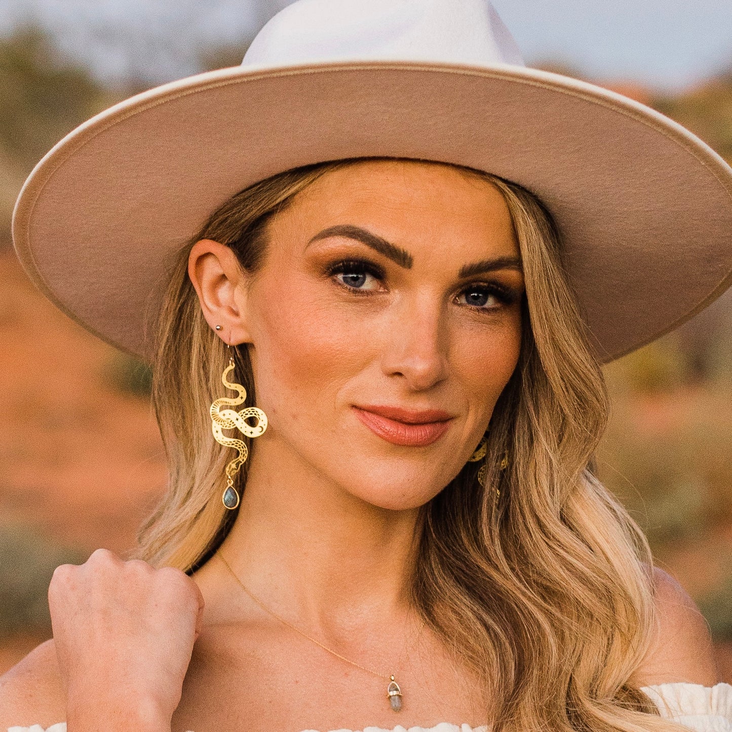 Serpent Labradorite Earrings