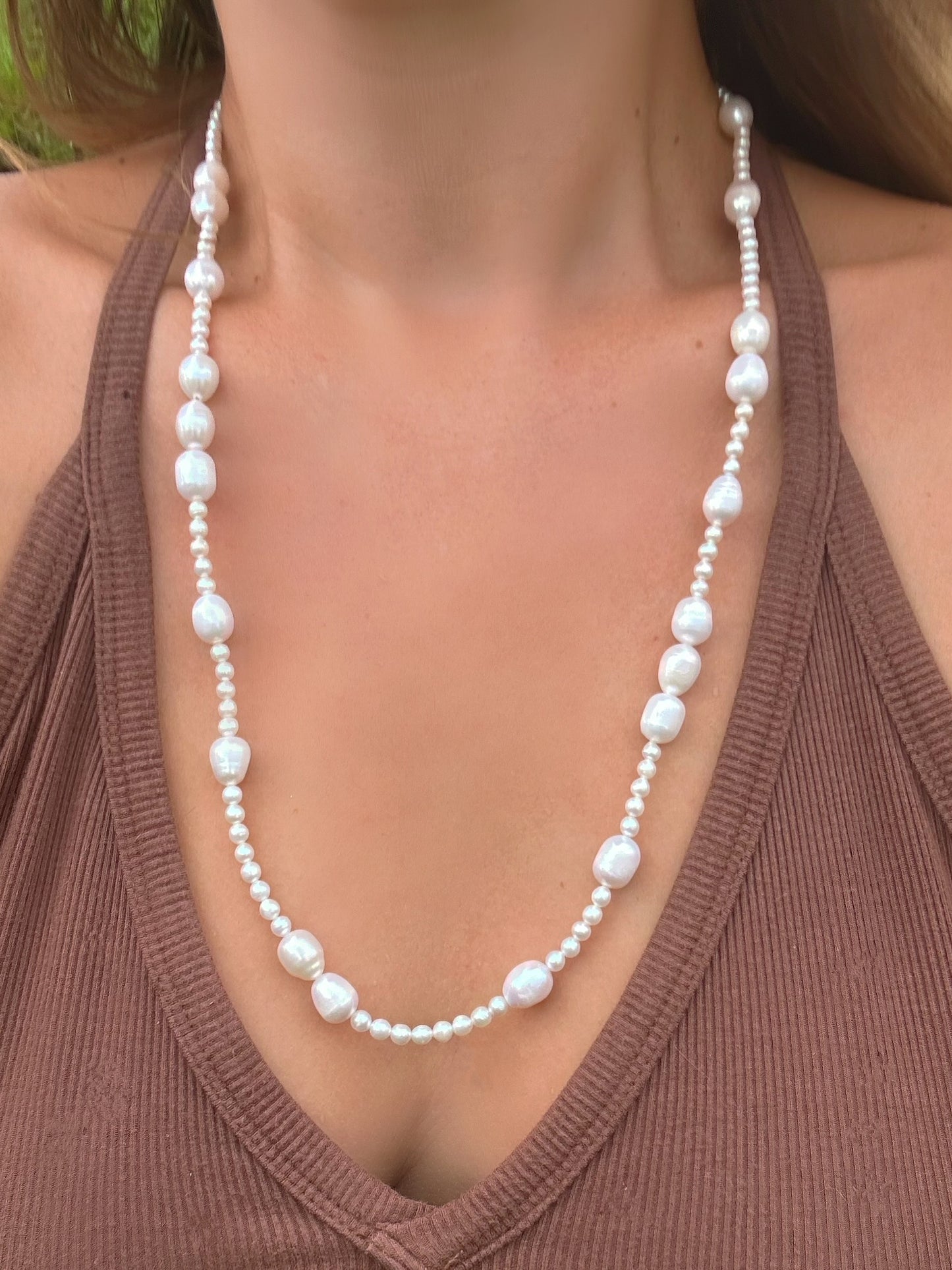 White Freshwater Pearl Strands