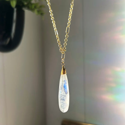 Moonstone Droplet Necklace