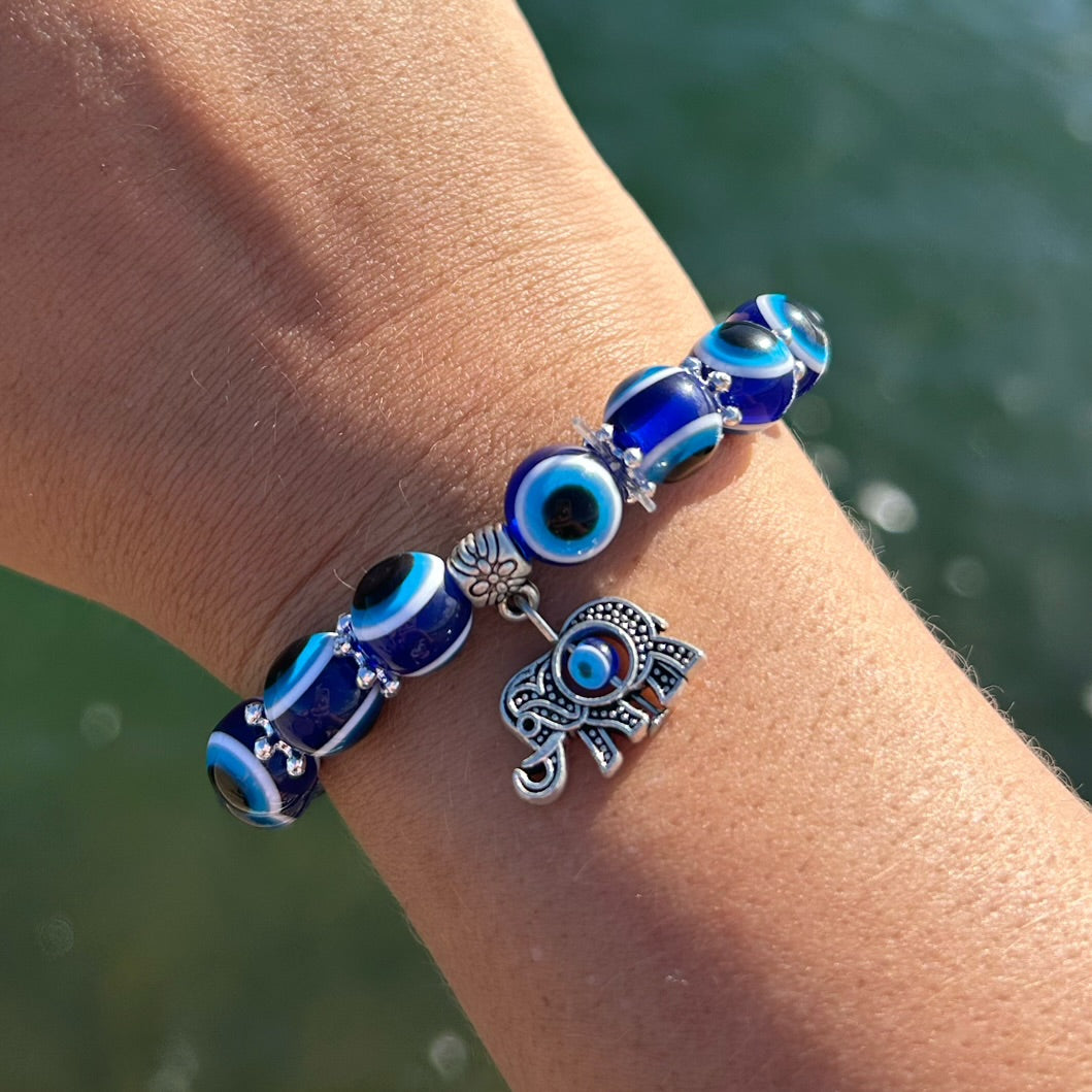 Elephant Evil Eye Bracelet