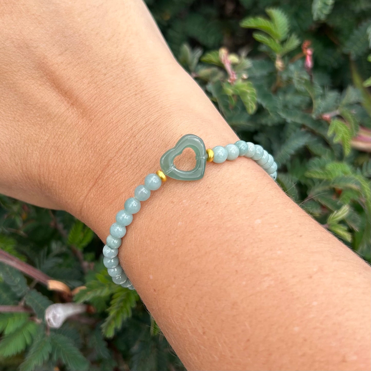 Open Heart Jade Bracelet