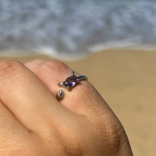 Kuromi Amethyst Ring