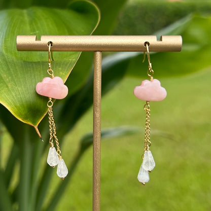 Pink Opal Cloud Earrings