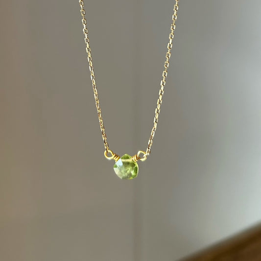 Dainty Peridot Necklace