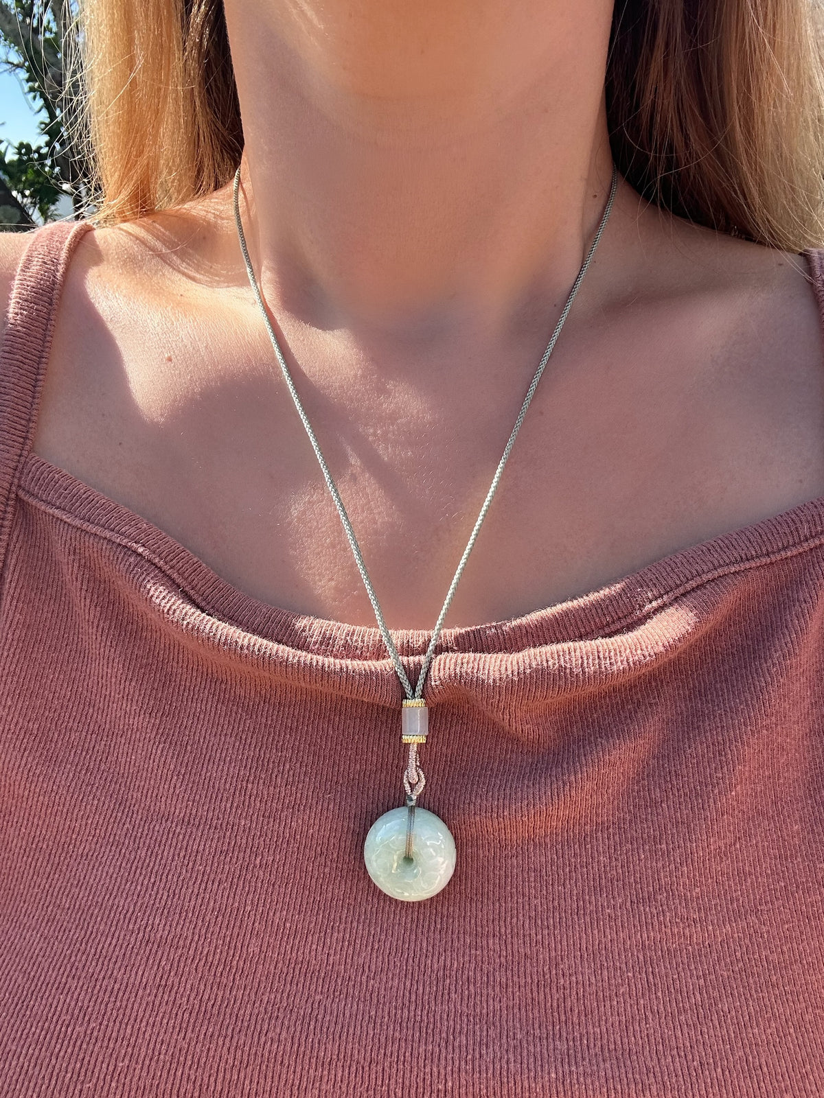 Jade Donut Necklace