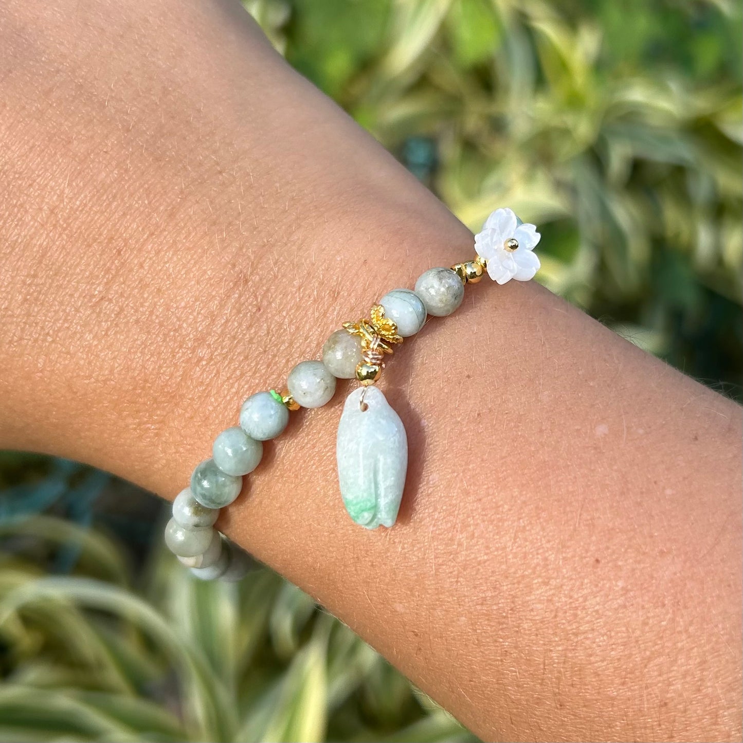 Jade Tulip Bracelet