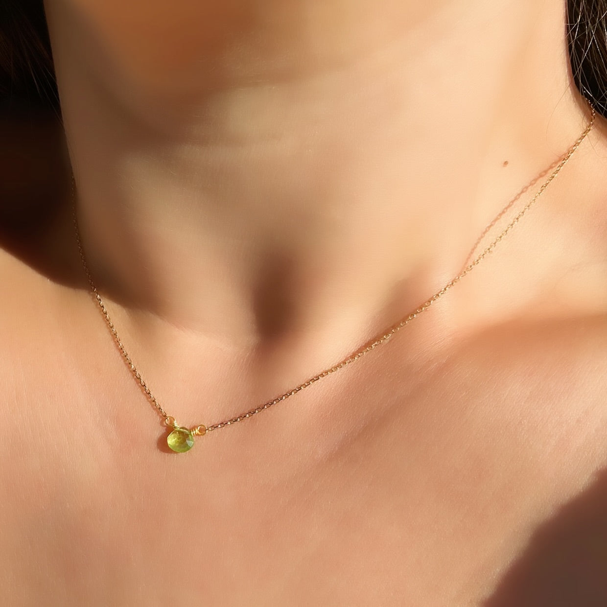 Dainty Peridot Necklace