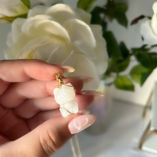 Moonstone Kitty Necklace