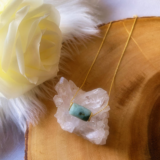 Jade Barrel Necklace