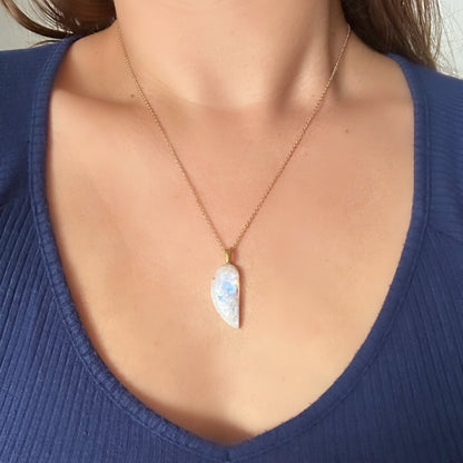 Angel Wing Moonstone Necklace