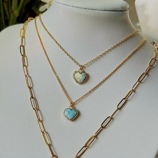 Sweet Love Moonstone Heart Necklace